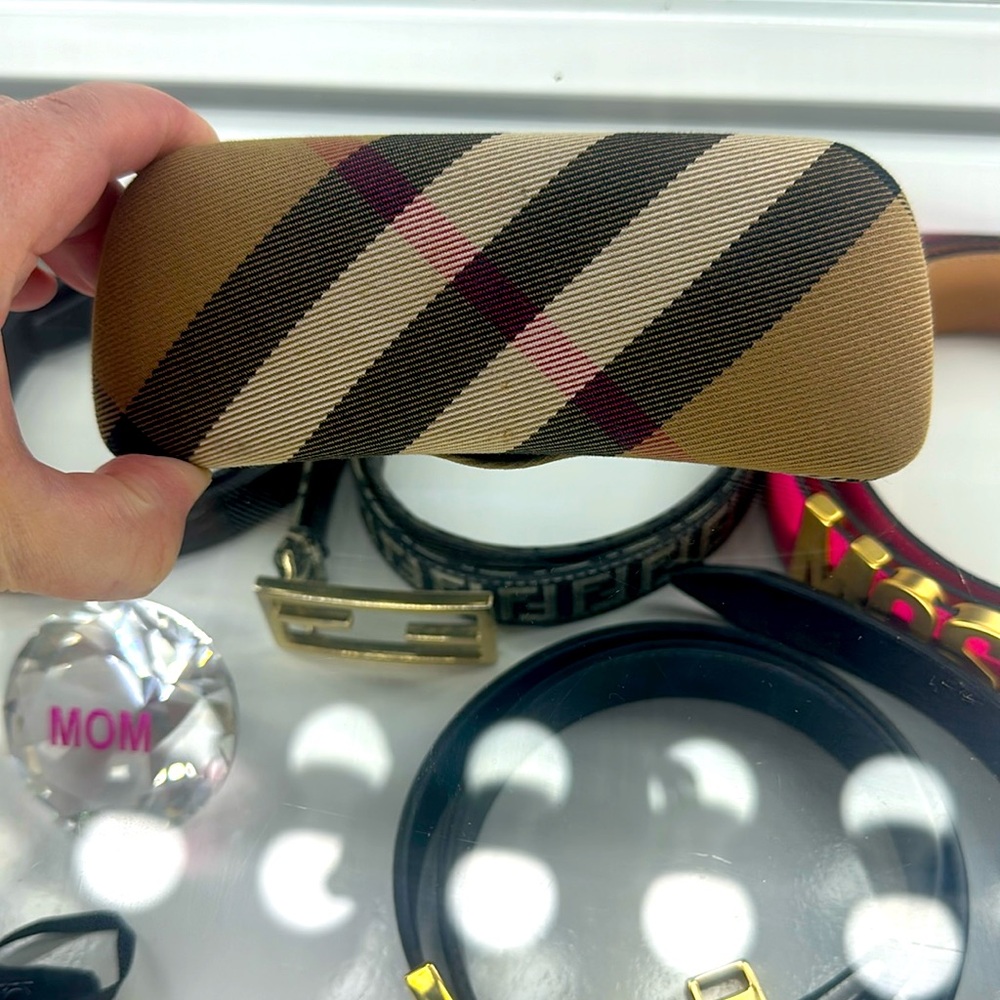 Burberry sunglass case for eye glasses.